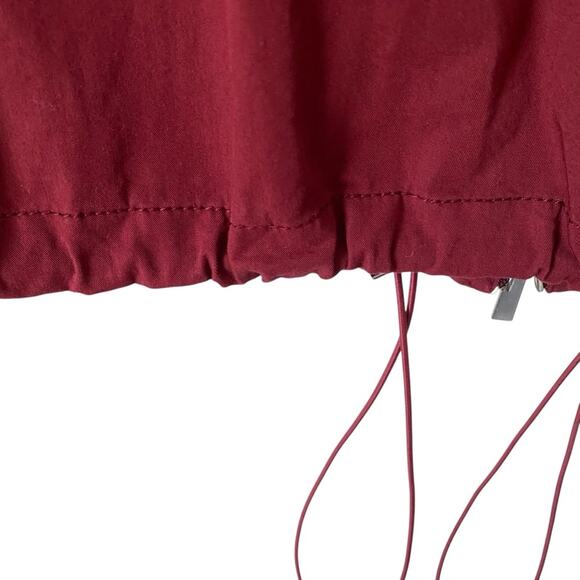Lafayette 148 New York Dark Red Rain Jacket Windbreaker size large - Picture 9 of 10